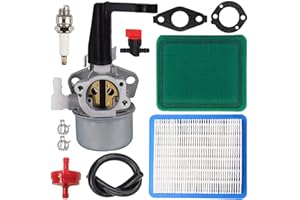 ZAMDOE Carburateur pour Briggs & Stratton 110402 110412 215369 Moteur de Barre avec 696065 697422 Carburateur Filtre à air Bougie d'allumage Joints de Tuyau de Carburant
