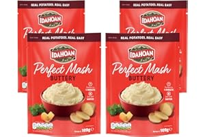 GOOD FOOD COMPANY Idahoan Mashed Potato Buttery Pack of 4 x 109g, Instant Mash Potato, Product of USA, Real Potatoes, Real Easy