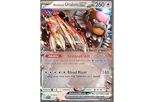 FRIKI MONKEY Cartas Pokemon Gigantes Promo, Carta GX, VMAX, EX, Vstar o V, Carta Jumbo tamaño XXL, Carta de Caja Promocional de Pokémon, Carta Oficial Idioma inglés (Ursaluna EX)