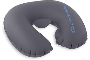 Lifeventure Inflatable Blow Up Neck Pillow For Camping Holiday and Travel Comfort. Compact and Light For Easy Storage