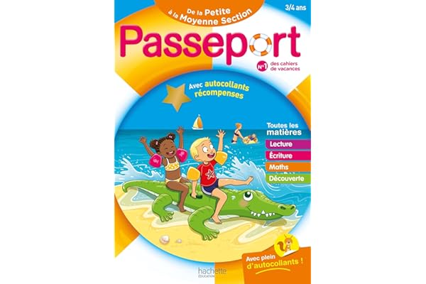 Passeport - De la Petite à la Moyenne Section 3/4 ans - Cahier de vacances 2024