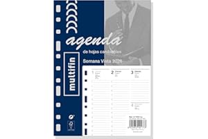 Finocam - Recambio Anual Multifin 2026 Semana Vista Vertical Enero 2026 - Diciembre 2026 (12 meses) Español