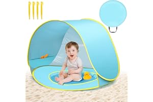 GQBVPN Tienda Campaña Infantil Playa para Anti-UV Protección Solar UPF 50, Tienda de Playa Portátil para Jardín, Camping, Viajes, Pesca, Picnic y Deportes al Aire Libre