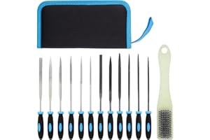 Xynovate Hochwertiges Profi Feilensatz Metall, 13-tlg Nadelfeilen Set für Holz, Metall, Kunststoff und Schmuck, Mini Feilen Set für Werkstatt, Heimwerken