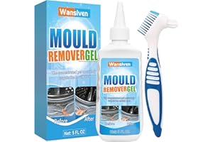 Wansiven Mould Remover, Washing Machine Mould Remover Gel, Effectively Removes Black Mold, Mould Cleaner for Bathroom Toilet Washing Machine rubber, Kitchen Sink, Tile Stain 140g