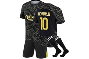 NileMAll Páris Maillot PSG Enfant de Football 22/23 Soccer Jersey, Maillot Domicile/Extérieur, Ensemble PSG Enfant et Adultes, Garçon Vêtements de Football avec Chaussette