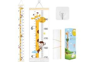 SMLPER Height Chart for Kids,Baby Height Growth Chart,Wall Hanging Measuring Ruler for Baby Girls Boys Toddler Bedroom (Yello Giraffe)
