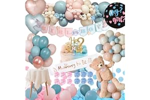 ADAZIAU Gender Reveal Party Deko, Boy or Girl Ballon, Babyparty Deko Mädchen Oder Junge, Baby Shower Deko, Baby Party Dekoration, Baby Deko, Konfetti Rosa Blau Offenbaren für Geschlecht Verkünden