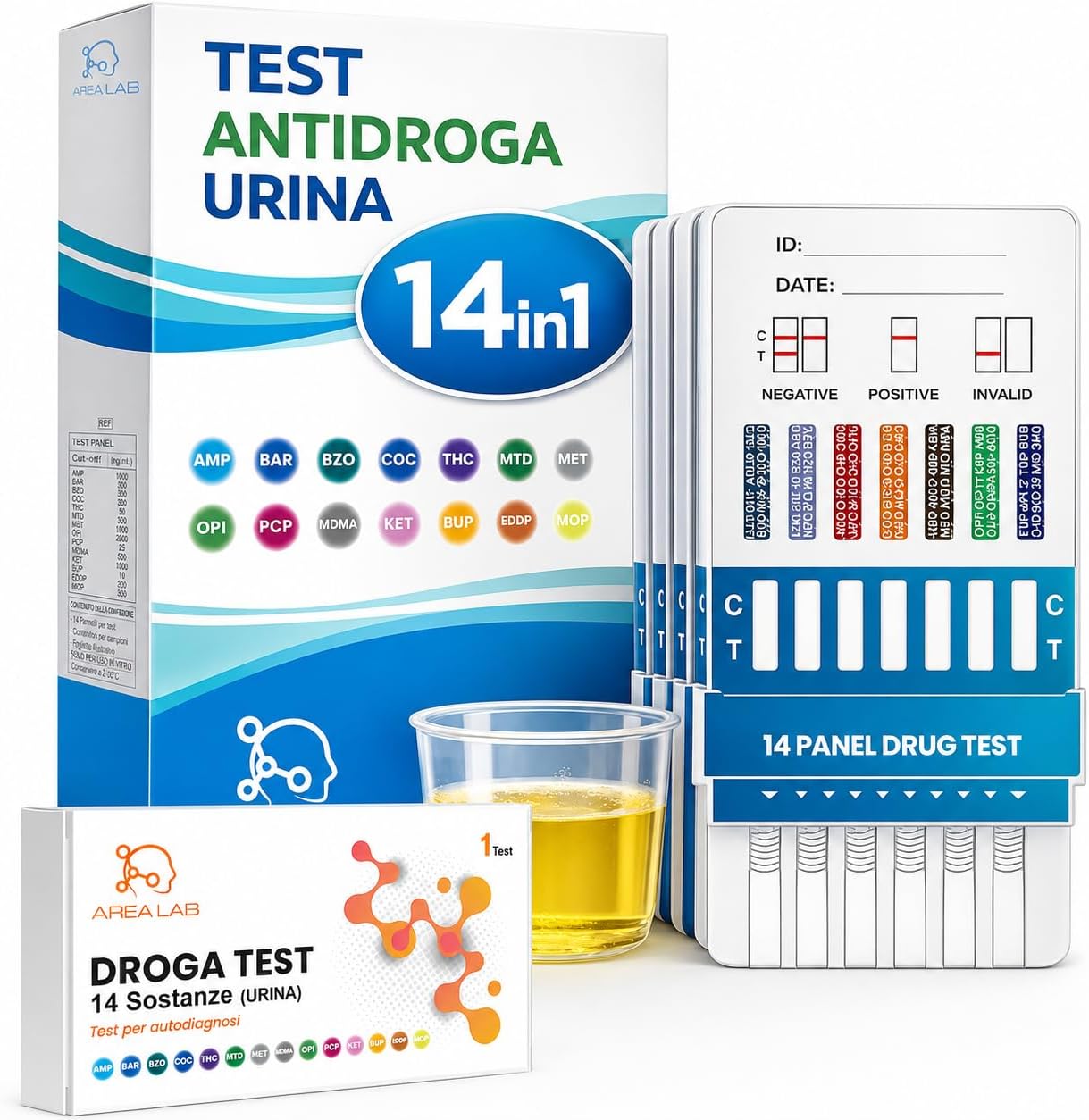Avis d'Expert & Test Approfondi : Test antidrogue urine 14 en 1 AREA LAB Test d (Sélection)