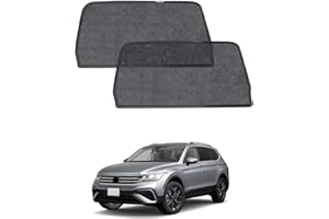 EVOOOR Auto-Sonnenschutz für VW Tiguan (2016–2024), Sonnenblenden für hintere Seitenfenster, Atmungsaktiv, UV-Schutz und Wärmeisolierung,Schutzwirkung für Camping Reise-2er Set
