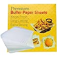 ANCHARA Butter Paper Sheets Non Stick, Grease Proof Baking Paper,Grilling, Paper White Size 9.5" X 9.5" (Pack of 150pc)