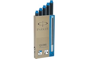 Parker Quink Ink Cartouches Bleues Lavable x 20 (4x5)