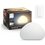 Philips Hue White Ambiance Wellner, Lampada da Tavolo Smart, Bluetooh, 9.5W, Lampadina Smart LED E27 Smart inclusa, Dimmer Sw