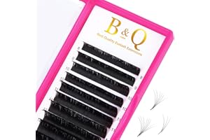 B&QAUGEN Extension Cils Easy Fan Lashes 0.03 0.05 0.07 0.10 Extension Cils Volume Russe 8-15 mm Cils Bouquet C CC D DD Cils Extension de Cils Professionnel(8-15 MIX, CC-0.05)