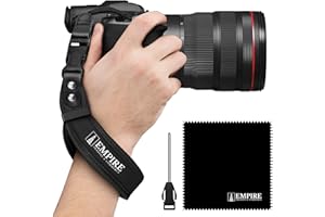 EMPIRE TRADING & COMMERCE Empire Universal Camera Wrist Strap, Quick Release Camera Hand Strap + Tether Attachment for Smaller Camera + Microfiber Cleaning Cloth, Camera Straps for DSLR & SLR: Sony, Nikon, Fuji, Canon, Olympus
