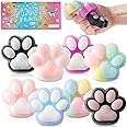 8PCS Cat Paw Mochi Squishy Stress Balls for Adults, Fidget Toys for anxiety Relief for Kids, Kawaii Taba Squishy Cat Paw Sugar Ball Fidget Stress Balls with Many Colors, Mini Squishies Cat Squishy