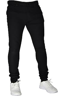 black skinny stretch trousers mens