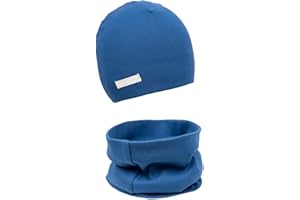 FORUHOO Mädchen Mütze Set mit Schal Kinder Beanie für Herbst Winter Baumwolle 2er