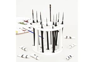 Golden maple Supporto per pennelli da pittura, organizer per pennelli artistici, in plastica, rotondo, per pittura artistica, 49 fori.