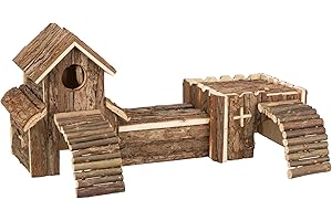 Trixie 6163 Natural Living Système de tunnel Frida, pour hamsters et souris, 47 × 22 × 15 cm, sans canaux de résine