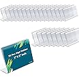 Shuban Acrylic Sign Holder L-Shape Acrylic Table Display Label Price Tag Name Card Holder Stands For School Office Counter Restaurants Supermarket (3 Inch W X 2 Inch H - 25Pcs)