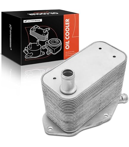 A-Premium Engine Oil Cooler For Volvo XC60, S60, XC70, S80, V70 (2010-2013) - Compatible With 2.0L, 3.0L, 3.2L, 4.4L Engines, Aluminum Silver - View #2