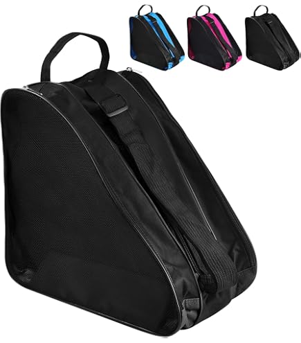 Sac Pour Patins à Roulettes 40x38x28 Cm, Housse Skate Et Patin à Glace, Bandoulière Réglable, Résistant Et Aéré, Pour Adulte Et Enfant