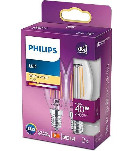 Osram LED Star Classic B40 Kerze Klar E14 5,5W = 40W Glühbirne Warmwe, 2,49