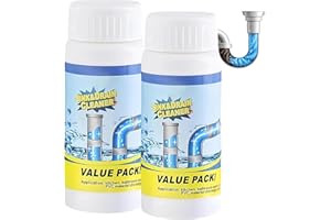 VIIIKUP Drain Unblocker - Powerful Sink Foaming Drain Cleaner & Deodorant, Heavy-Duty Clog Remover for Kitchen, Bathroom, Shower Drains, Quick -Effective & Long-Lasting Solution, 2PCS