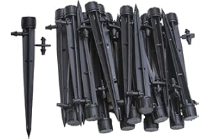 UCLEVER Aspersores de Riego con Conector para Tubo de 4 mm / 7 mm, 360° Goteo Regulable de Riego Sistema, Paquete de 50