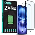 case-magic Pack of 2 Tempered Glass Screen Protector for iPhone 15/16 9H hardness, Ultra Clear, Scratch Resistant, Responsive Touch, Shatter Proof, Bubble Free