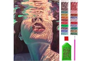 ARTULIO Diamond Painting Set, Woman Underwater - 5D Diamond Painting Pictures, 30 x 40 cm, with Diamond Painting Accessories for Children and Adults - Crystal Art - Wall Decoration