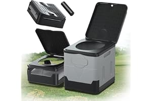 TIKXLAFE Tixlafe - Toilettes de Camping Pliantes - Toilettes Portables - Toilettes Mobiles séparables pour l'extérieur, d'urgence, Camping, confitures, pêche, Festival, Voyage, Rideaux
