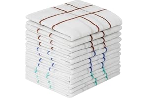 URAQT Fazzoletti per Uomo, Fazzoletti in Tessuto da Uomo, Fazzoletti di Cotone Grande Tasca, Fazzoletti Stoffa per Matrimonio, Business, Taglia Grande