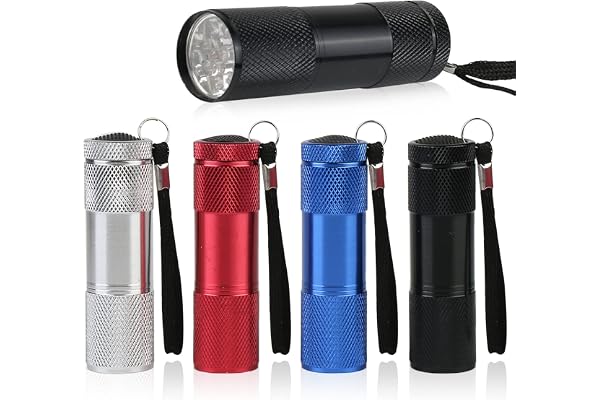 4 stycken minificklampor: LED-ficklampa barn för presenter till barnkalas, vattentät aluminium ficklampa liten för utomhus ca