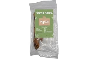 Pure & Natural Pig Feet - Natural Dog Chews Long Lasting with Dog Bones Large - Long Lasting Dog Chew - Pig Trotters Bones for Dogs - Healthy Dog Chews - 1 Piece