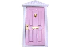 NABETA DECO Christmas Decoration Mini Wooden Elves Door Red Pink Blue Doll House Furniture Decoration Accessories Door Opening