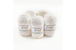 Panini Tessuti, 250 grammi - Gomitoli di Lana Craft 50g al gomitolo - Made in Italy - Disponibile più colori per lavori a maglia unicinetto e ferri n 3.5 e 4-50g 133 m - Fai da te, Filati, Lana