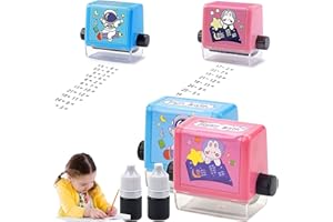 ZOOMARLOUS 2 PCS Roller Digital Teaching Stamp, Addition and Subtraction Roller Stamp Reusable Calculation Math Educational Toy Stamp, Math Exercises Within 100, Suitable for Kindergarten Home Campus