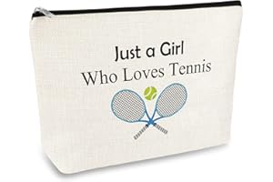 MIKELA Tennis Gifts Makeup Bag for Girls Women Tennis Lovers Gift Tennis Girl Inspirational Gift Tennis Team Gift Idea Tennis Player Gifts Cosmetic Bag Birthday Graduation Gift for Tennis Girl Friends Sister
