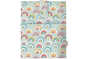 KAPAX Custodia per libro - Protezione per libri tascabili - Tessuto lavabile, impermeabile, protezione per libri - Regali bibliofili (ARC-EN-CIEL)