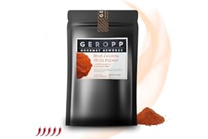 ‎GEROPP GOURMET GEROPP-GOURMET Bhut Jolokia Ghost Chili Pulver 40g | 2007 Schärfster Chili der Welt: ca. 1,0 Mio. Scoville | Verschließbarer Aromabeutel | Gewürz für Grillen, Kochen | Feurig-scharfe Geschenkidee