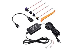 CAMWAY Uniwersalny zestaw z kamerą samochodową, mini USB / Micro USB 12 V-24 V do 5 V, twarda skrzynka bezpieczników, rejestrator samochodowy, kamera na deskę rozdzielczą, zestaw twardego drutu z