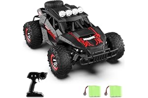 TECH RC Remote Control Car for Kids 2.4Ghz Rechargeable Batteries 70 mins Play Time, 25 Km/h Monster Truck 1:16 Off-road All-terrains Hobby RC Car Professional Gift for Kids