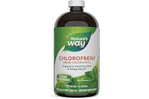 Nature's Way Complément alimentaire liquide Chlorofresh - Chlorophylle liquide - Déodorant interne - Goà »t naturel de menthe - 473 ml