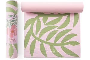 Myga 6mm Printed Yoga Mat - Non-Slip Exercise Mat for Men & Women - Thick & Comfortable for Yoga, Pilates & Meditation - Lightweight & Durable for Home, Gym & Travel - 173cm x 61cm