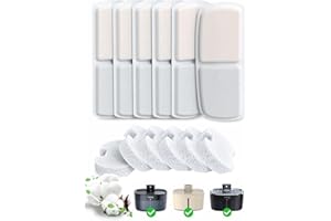 FEELNEEDY Confezione da 6 Filtri per Fontana d'Acqua per Gatti e 6 Spugne di Ricambio, Compatibile con Fontana per Gatti senza Fili 4L Pro-FN-W07