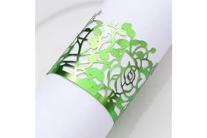 LEKOCH 50 pcs Disposable Paper Napkin Rings, Napkin Rings for Table Decoration, Christmas Wedding, Party
