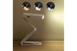 ZKLiLi Book Light Clip on Reading Light for Bed, USB Rechargeable Book lamp, Book Gifts for Women Men, Portable 3 Color Dimmable LED Small Book Accessories for Reading Lovers (Book Light)