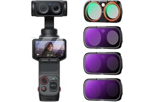 K&F CONCEPT CPL + ND16 + ND64 + ND256 filtersats kompatibel med Insta360 Luna Ultra, (4, 6 och 8-stop neutral densitet + pola